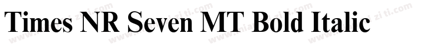 Times NR Seven MT Bold Italic 商用须授权字体转换